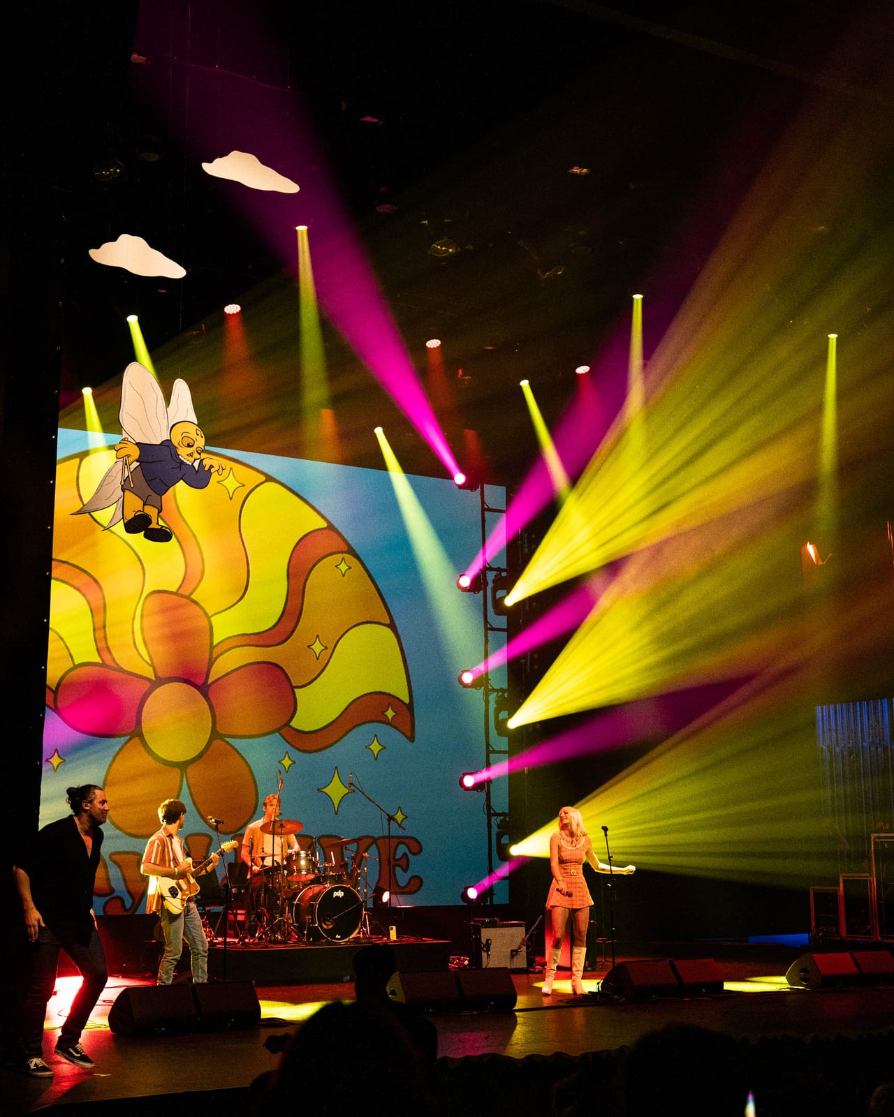 Coloured stage wash and moving lights at the Gold Coast Music Awards