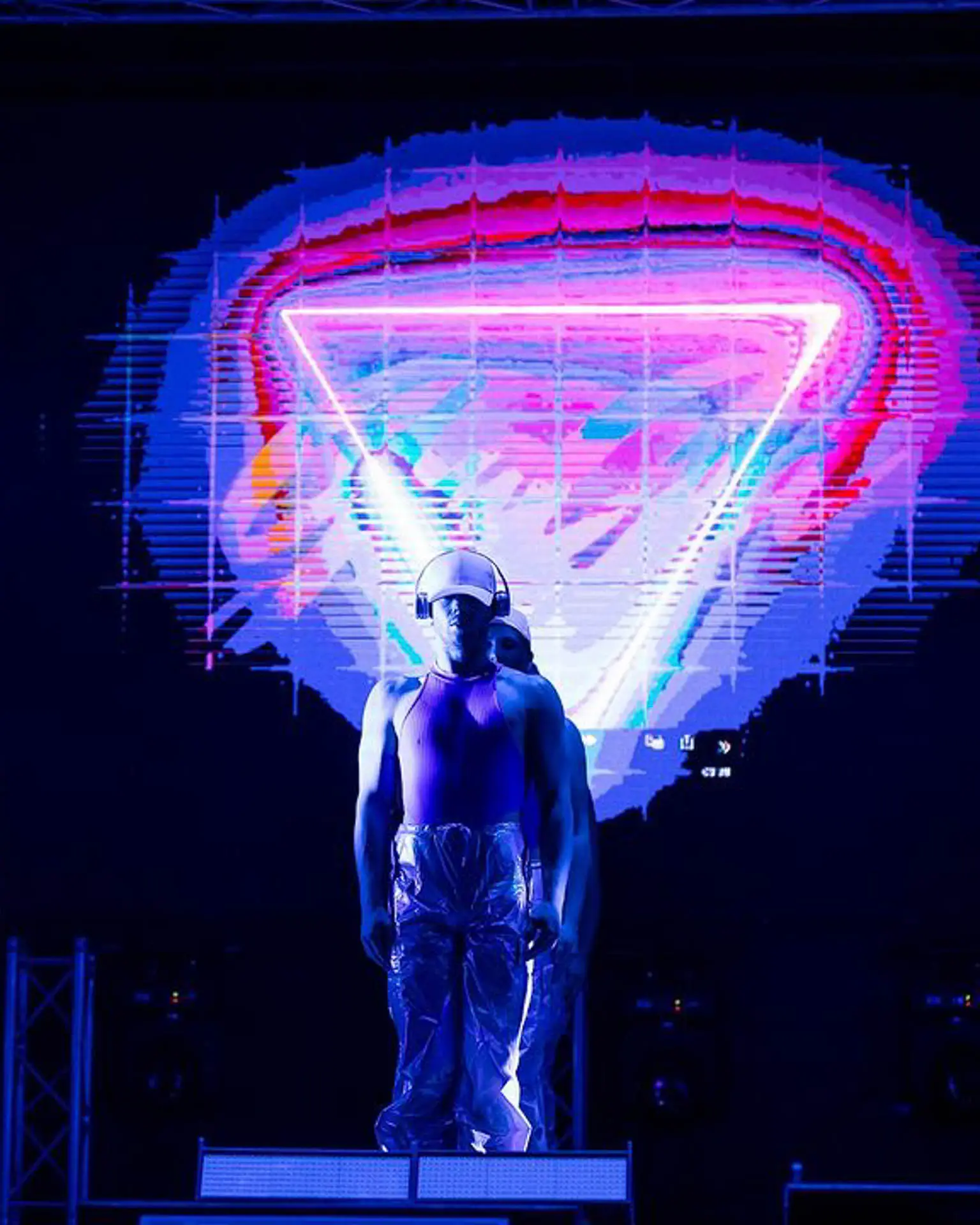 We Will Rock You musical: cast on stage under a designed concert-style lighting plot by Krank’d